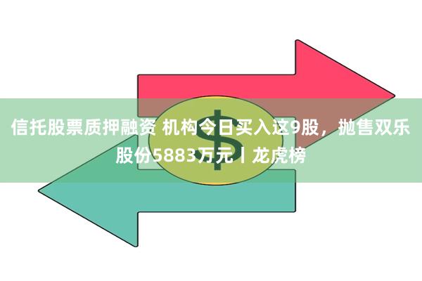 信托股票质押融资 机构今日买入这9股，抛售双乐股份5883万元丨龙虎榜