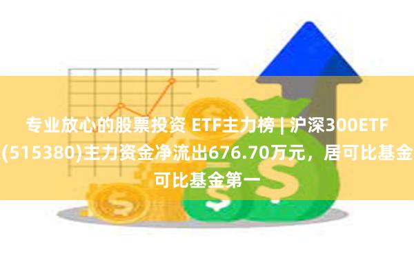 专业放心的股票投资 ETF主力榜 | 沪深300ETF泰康(515380)主力资金净流出676.70万元，居可比基金第一