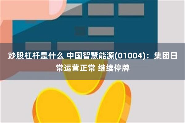 炒股杠杆是什么 中国智慧能源(01004)：集团日常运营正常