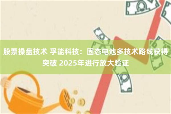 股票操盘技术 孚能科技：固态电池多技术路线获得突破 2025年进行放大验证